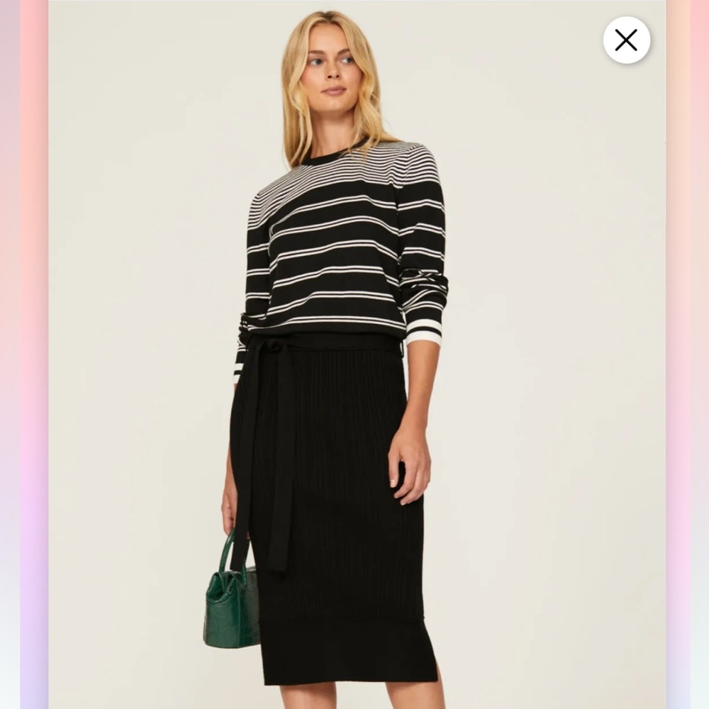 Jason Wu Black Striped Sweater, Size: S